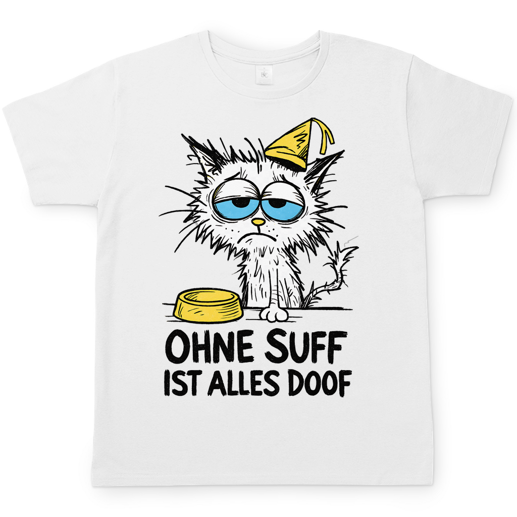 Suffkatze ohne Suff ist alles Doof - Herren T-Shirt White