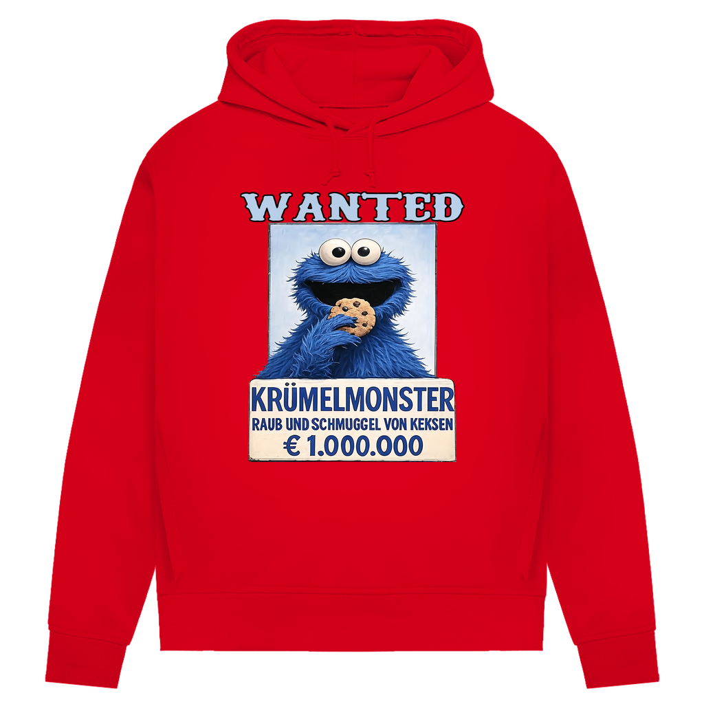 Wanted Krümelmonster Raub und Schmuggel von Keksen - Damen Premium Bio Hoodie Red