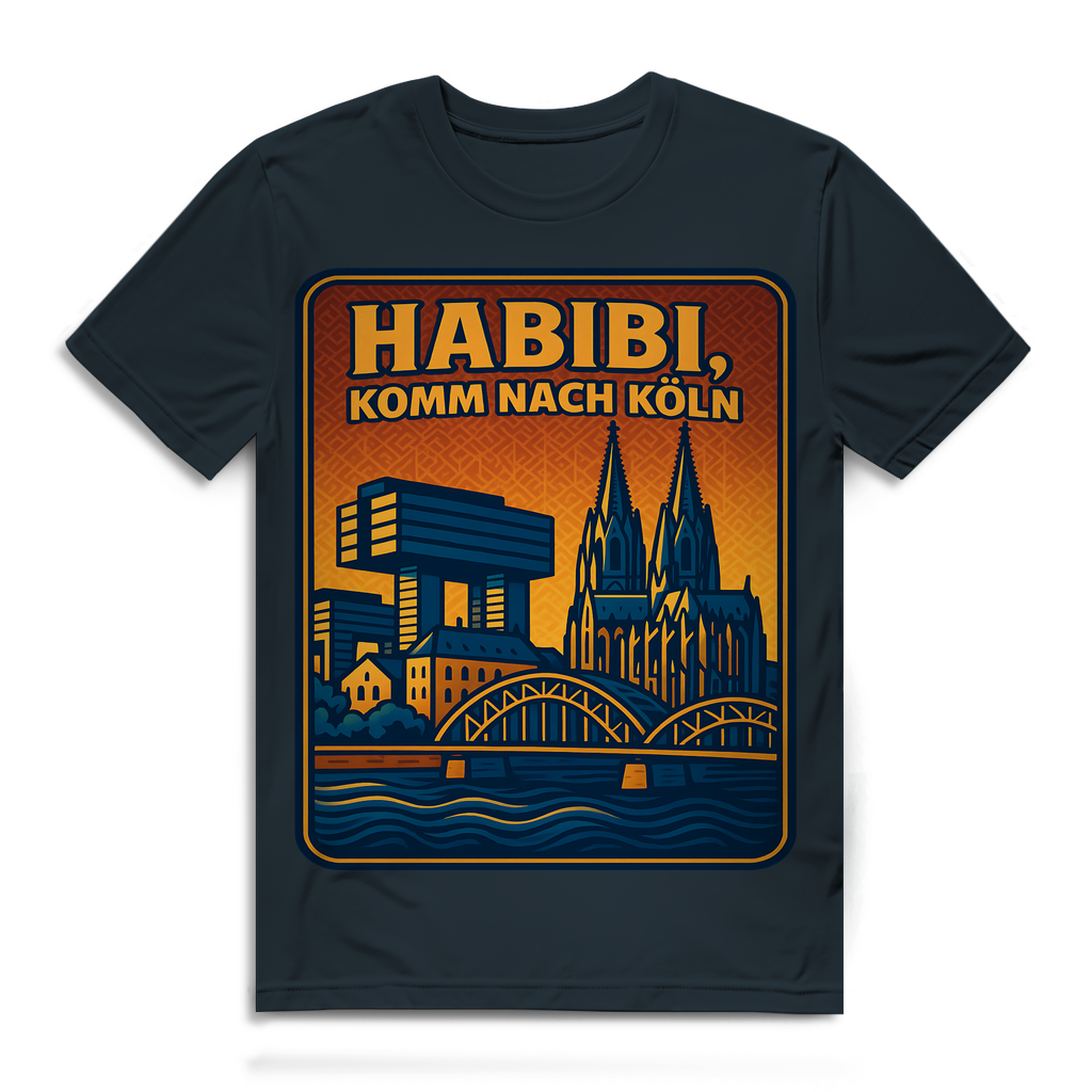 Habibi komm nach Köln - Herren Premium Bio T-Shirt Dark Grey Solid