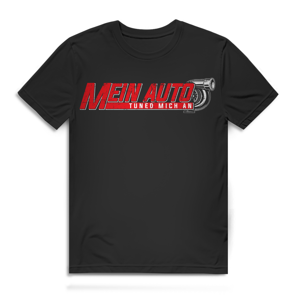 Herren T-Shirt Mein Auto tuned mich an Tuning Shirt Bio Baumwolle Black