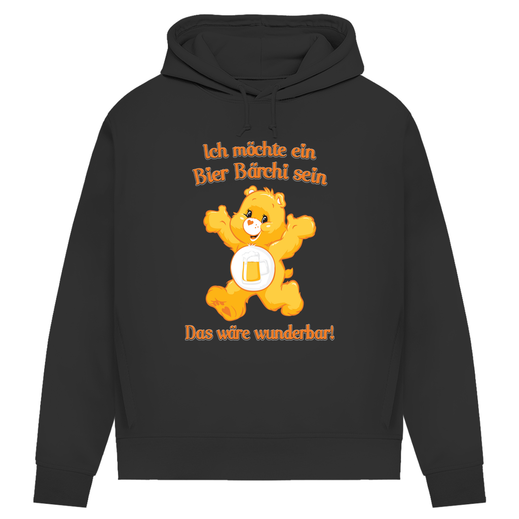 Damen Premium Bio Hoodie Ich möchte ein Bier Bärchi sein das wäre wunderbar! Black Pure