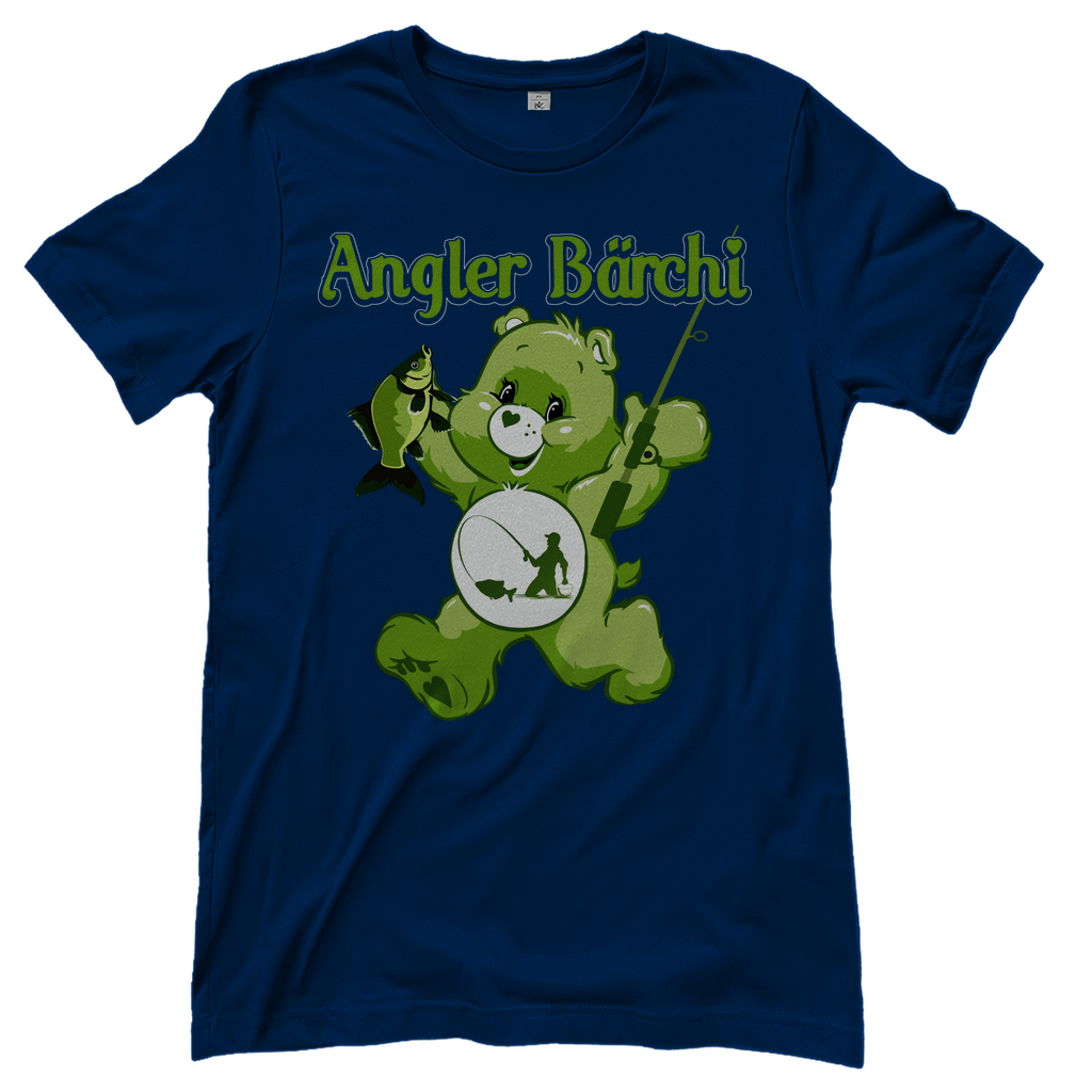 Angler Bärchi - Glücksbärchi - Damenshirt Navy