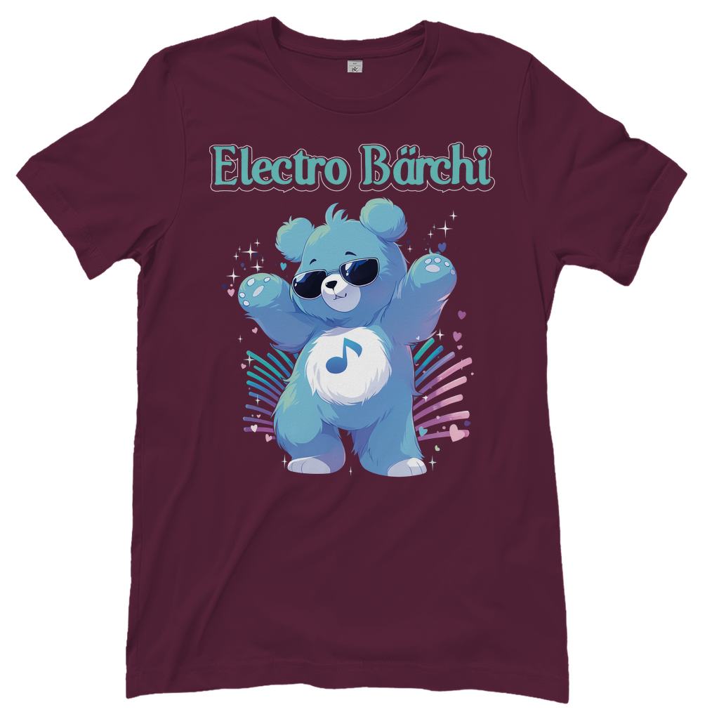 Electro Bärchi - Glücksbärchi - Damenshirt Burgundy
