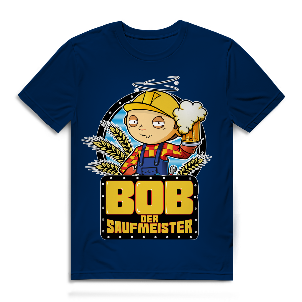 Bob der Saufmeister Baumeister - Herren Premium Bio T-Shirt Navy