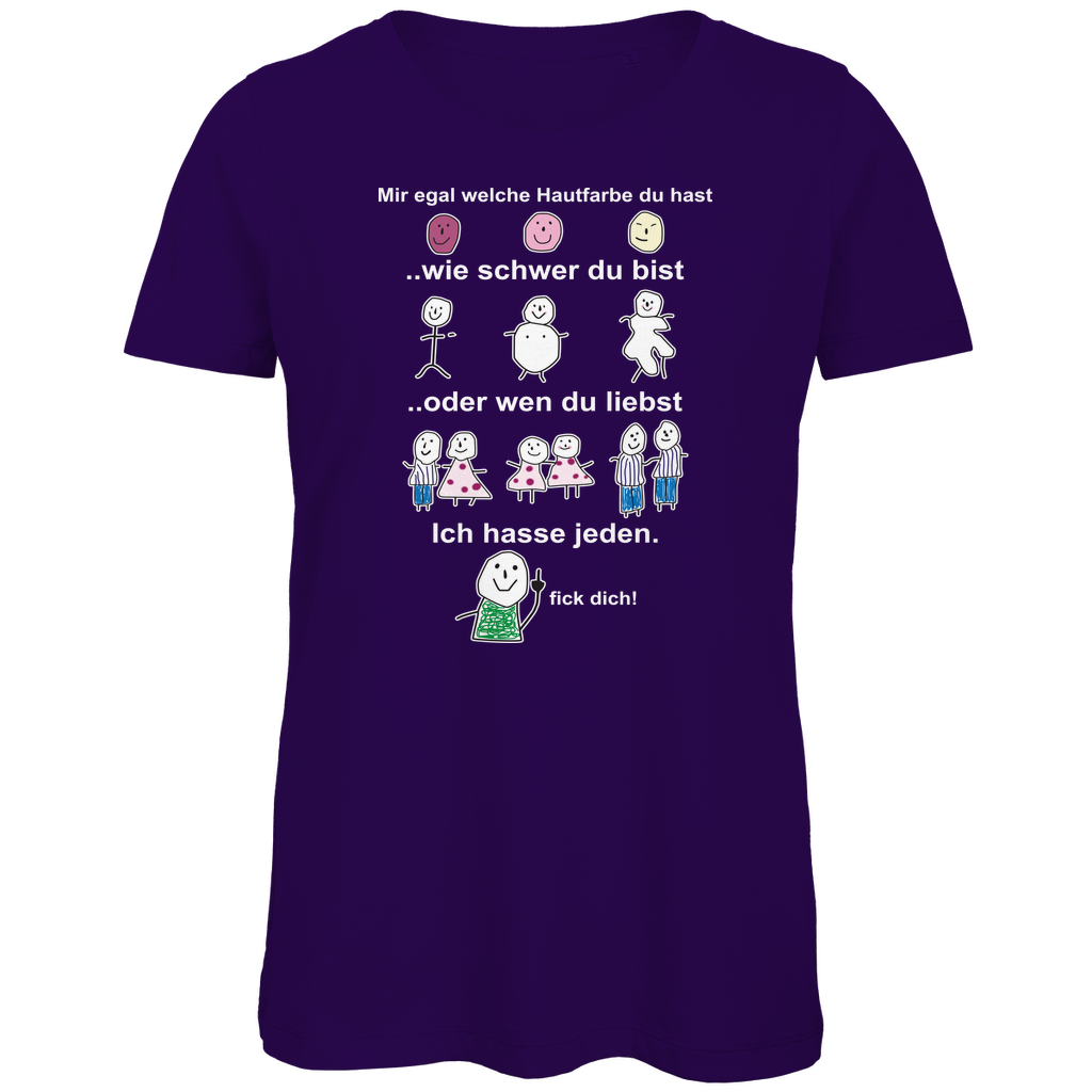 Mir egal welche Hautfarbe du hast - Damen Premium Bio T-Shirt Urban Purple