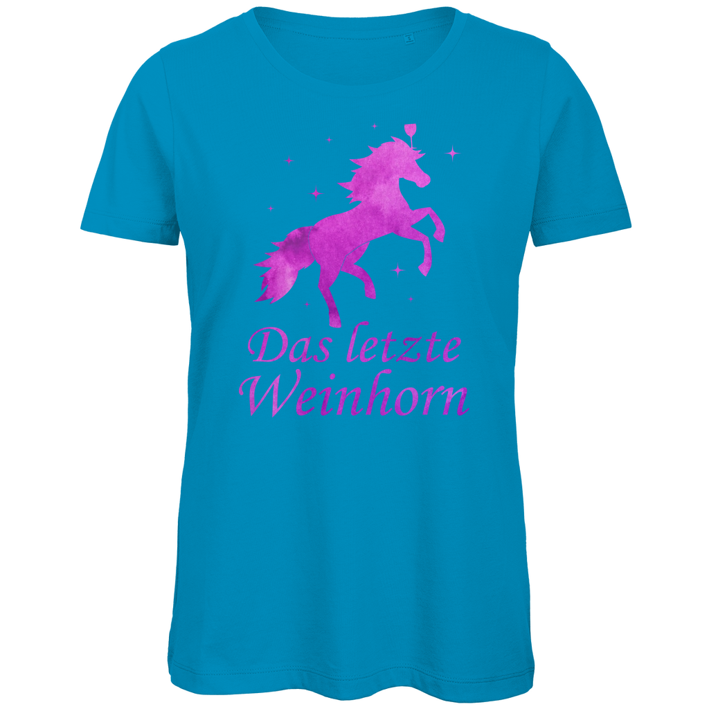 Das letzte Weinhorn - Prinzessin Aquarell - Damen Premium Bio T-Shirt Atoll