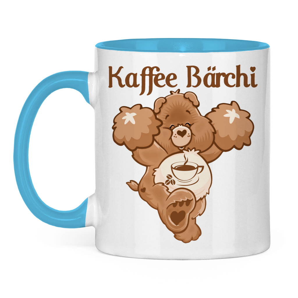 Kaffee Bärchi - Glücksbärchi - Tasse zweifarbig Light Blue