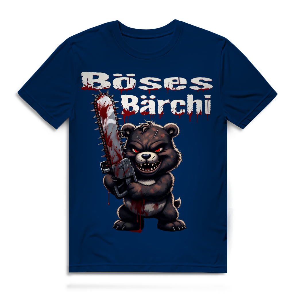 Böses Bärchi Kettensäge Herren Premium Bio T-Shirt Navy