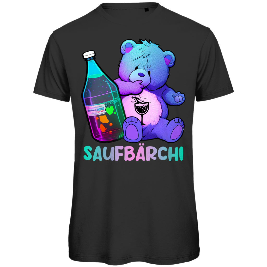 Saufbärchi Glücksbärchi - Herren Premium Bio T-Shirt Black