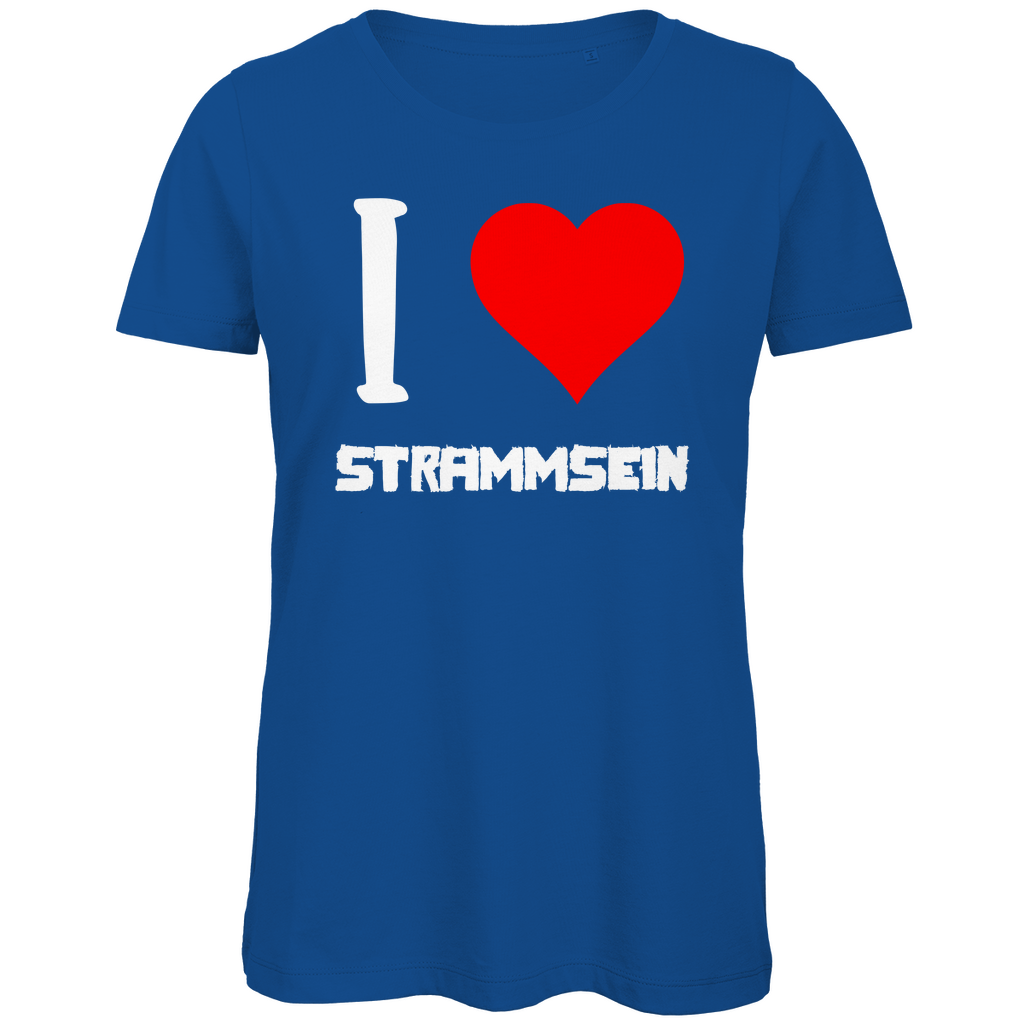 I love Strammsein - Damen Premium Bio T-Shirt Royal Blue