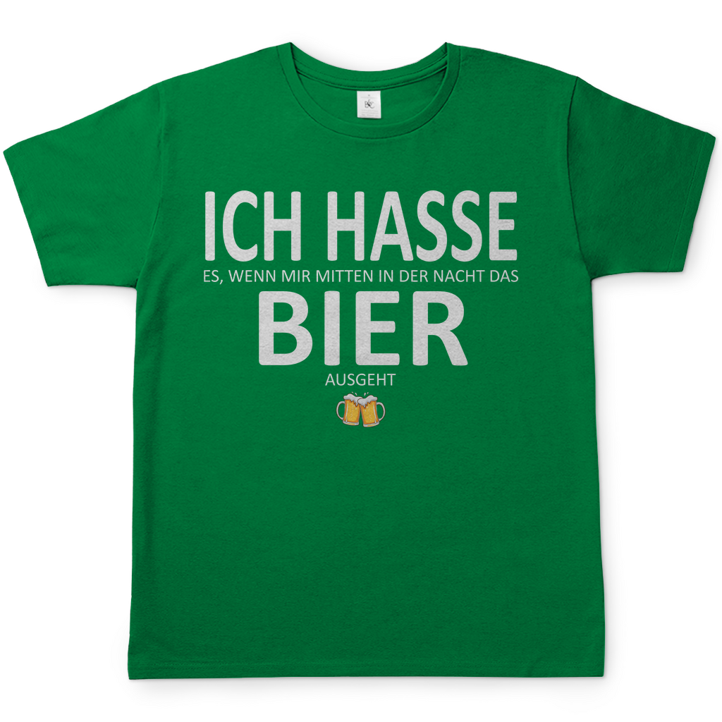 Hasse es wenn mir Bier ausgeht - Herren Shirt Kelly Green