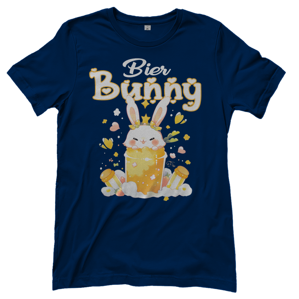 Bier Bunny Hase - Damenshirt Navy
