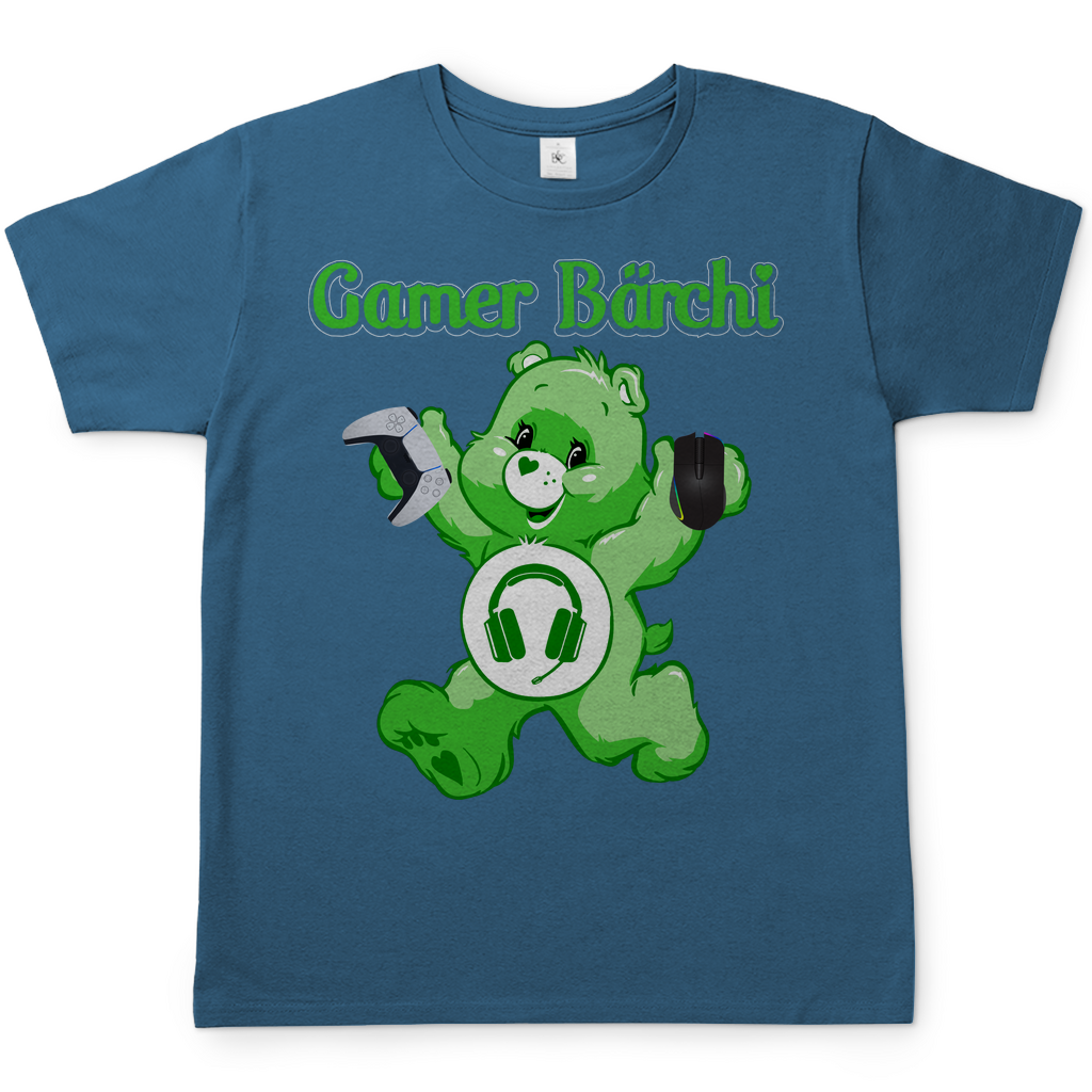 Gamer Bärchi - Glücksbärchi - Herren Shirt Stone Blue