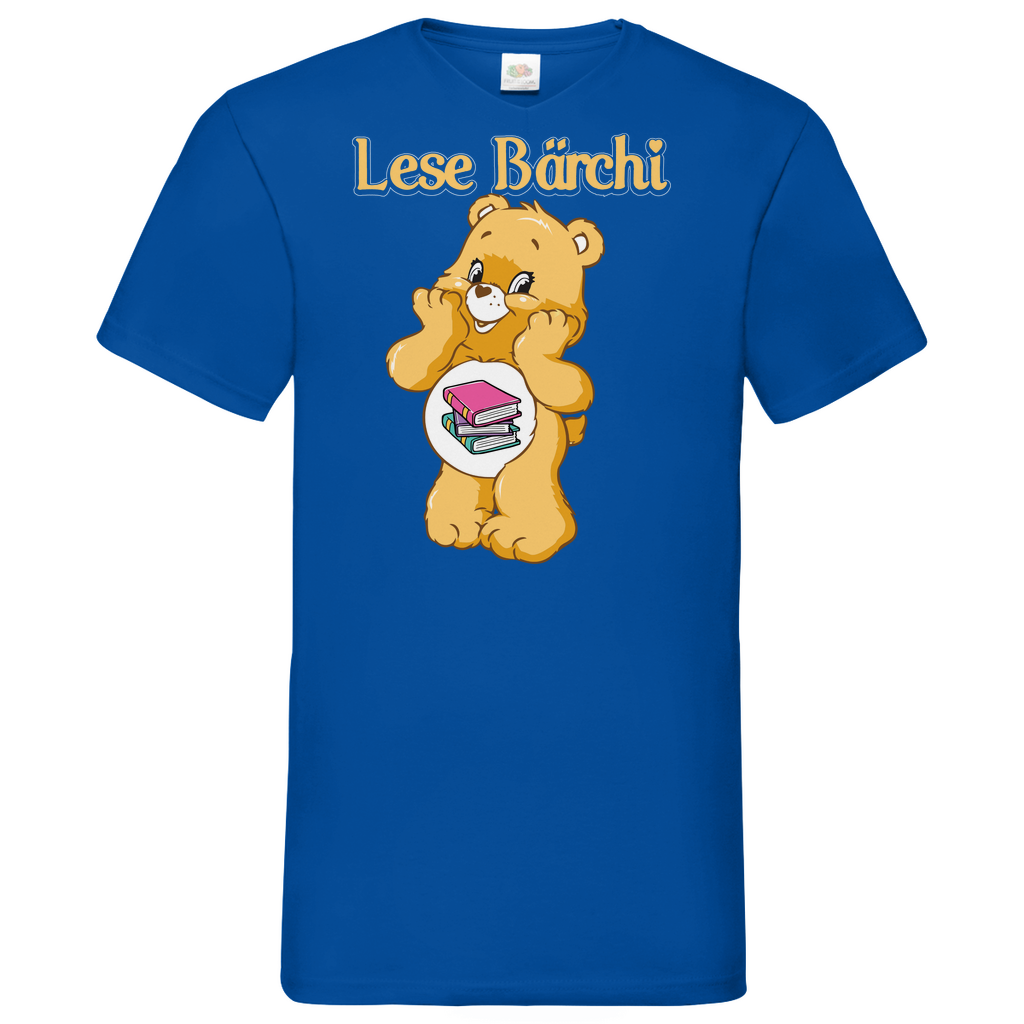 Lese Bärchi - Glücksbärchi - Herren V-Neck Shirt Royal Blue