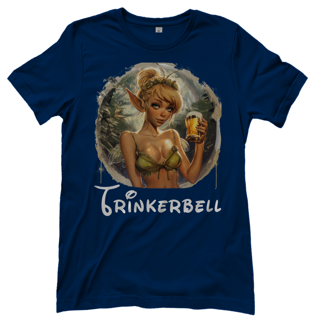 Trinkerbell Retro - Damenshirt Navy