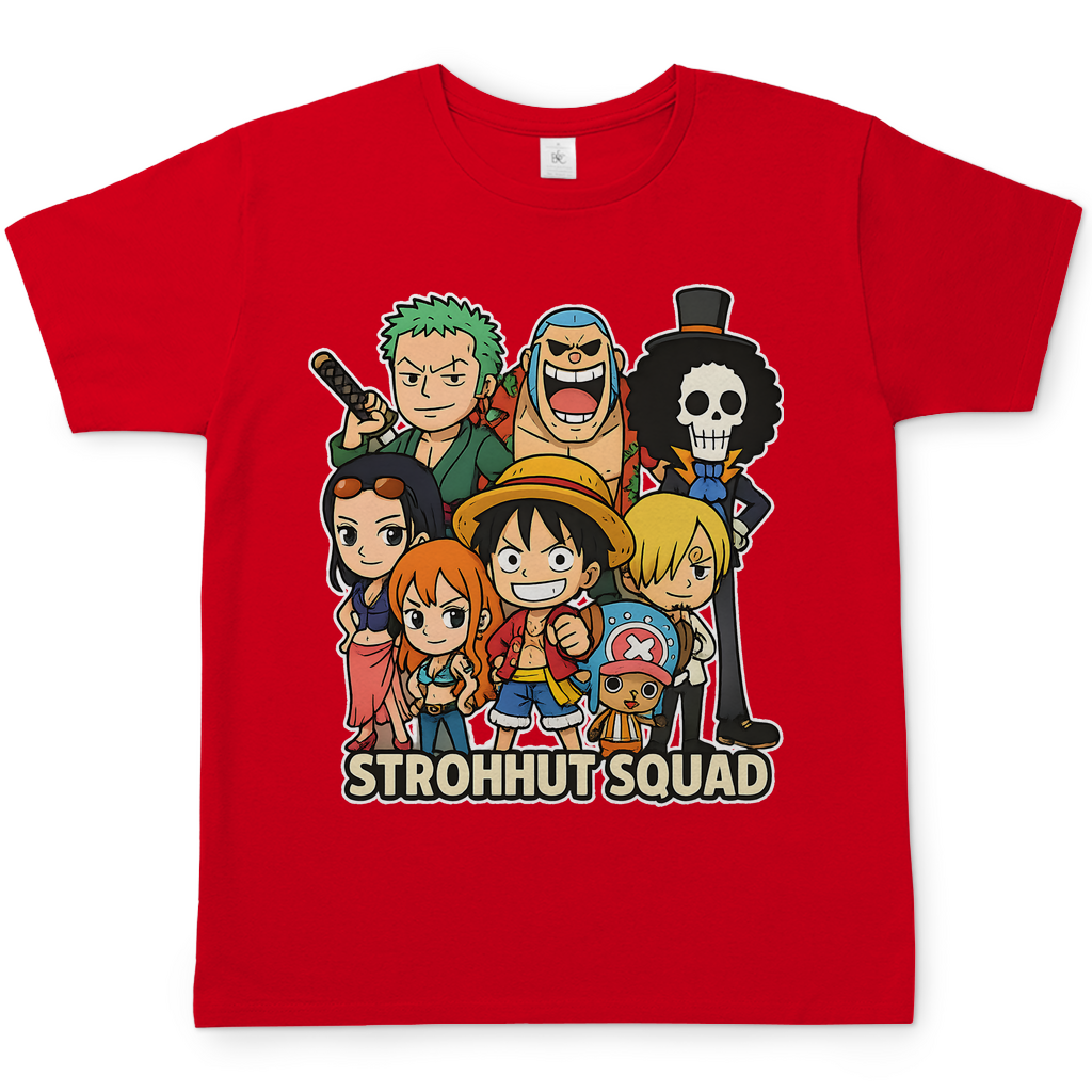 One Piece Strohhut Squad - Herren T-Shirt Red