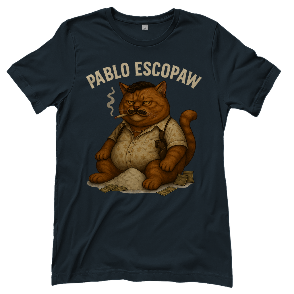 Pablo Escopaw Katze Mafia Escobar - Damen T-Shirt Dark Grey Solid