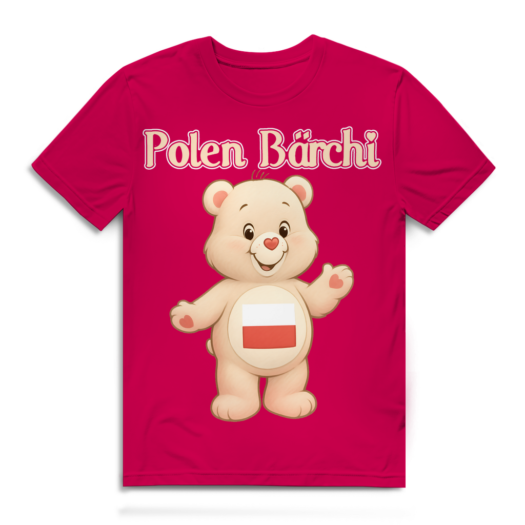 Polen Bärchi - Glücksbärchi - Herren Premium Bio T-Shirt Fuchsia