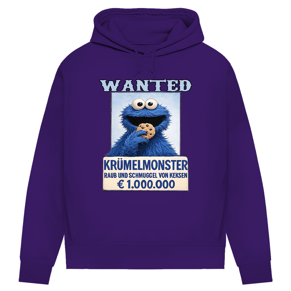 Wanted Krümelmonster Raub und Schmuggel von Keksen - Damen Premium Bio Hoodie Radiant Purple