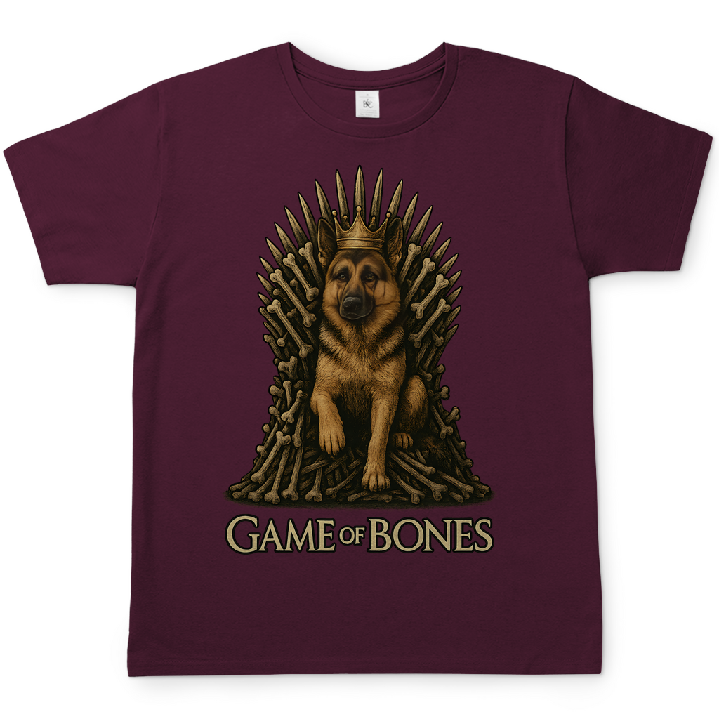 Game of Bones Schäferhund Hunde - Herren T-Shirt Burgundy
