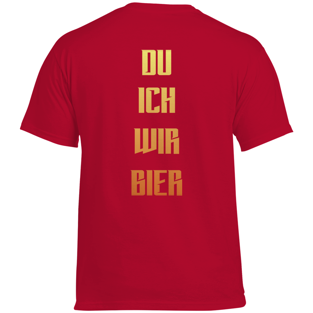 Strammsein Du Ich Wir Bier - Herren Heavy Cotton T-Shirt