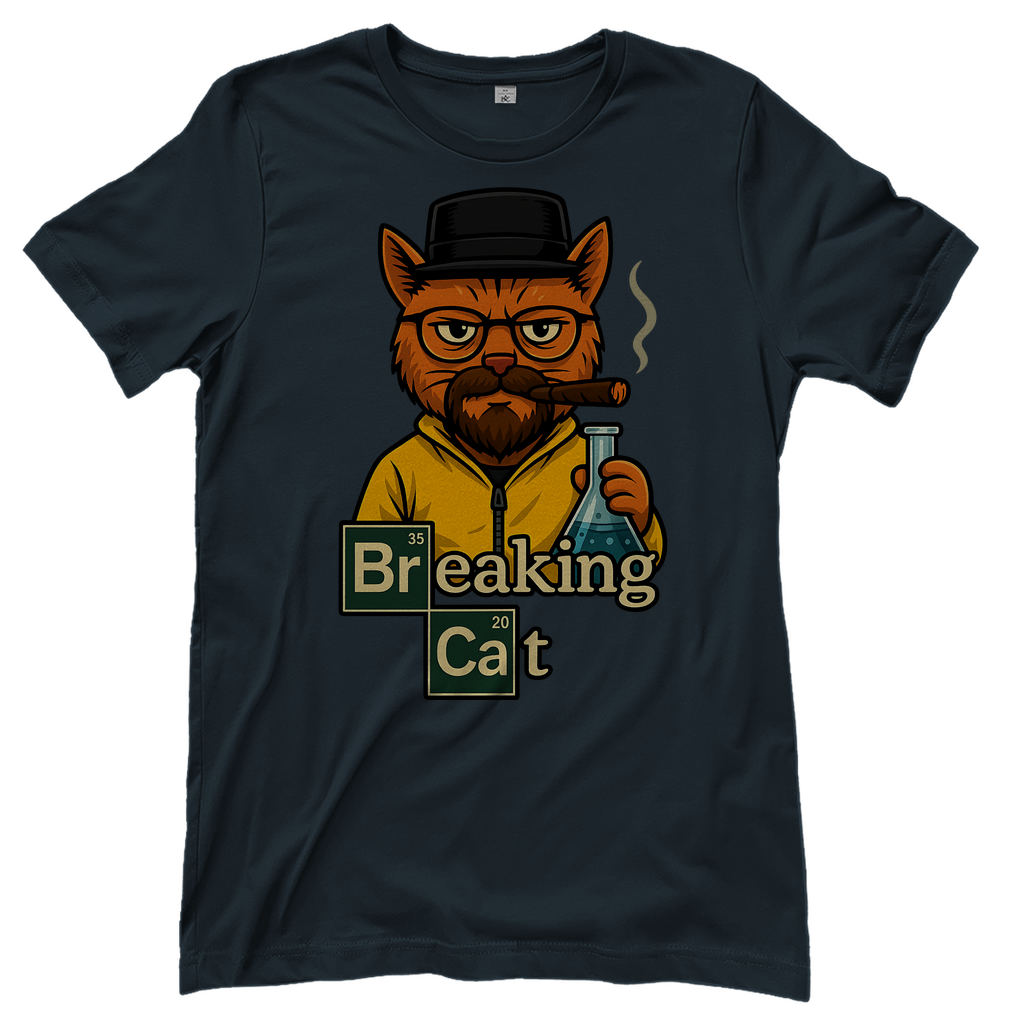 Breaking Bad Breaking Cat Katze - Damen T-Shirt Dark Grey Solid