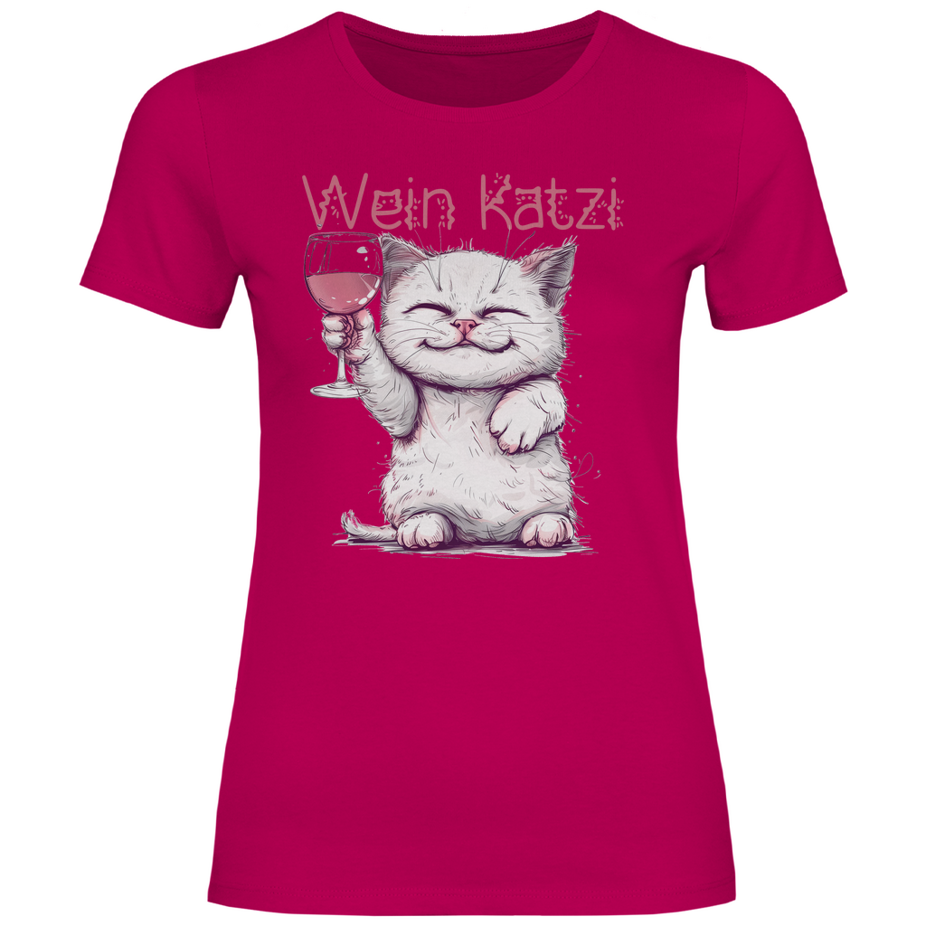 Wein Katzi Katze - Damenshirt Sorbet