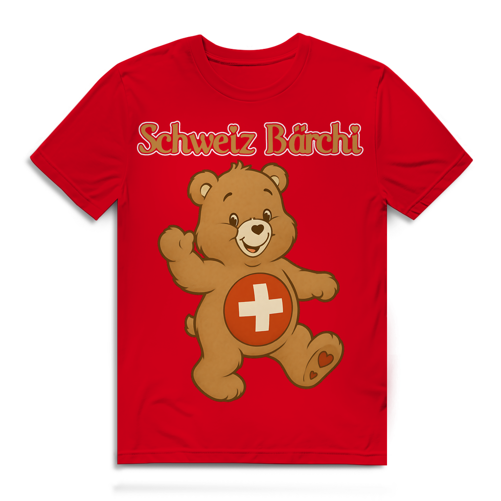 Schweiz Bärchi - Glücksbärchi - Herren Premium Bio T-Shirt Red