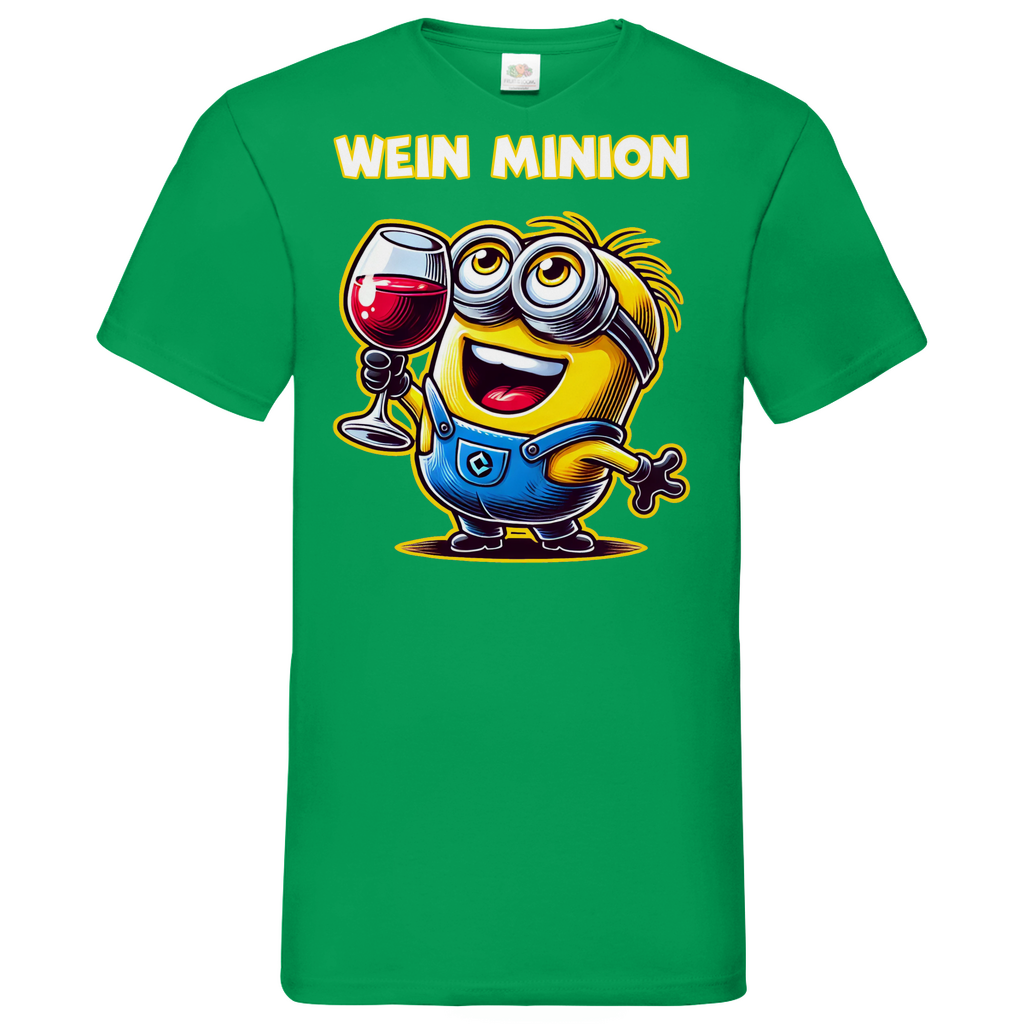 Wein Minion - Herren V-Neck Shirt