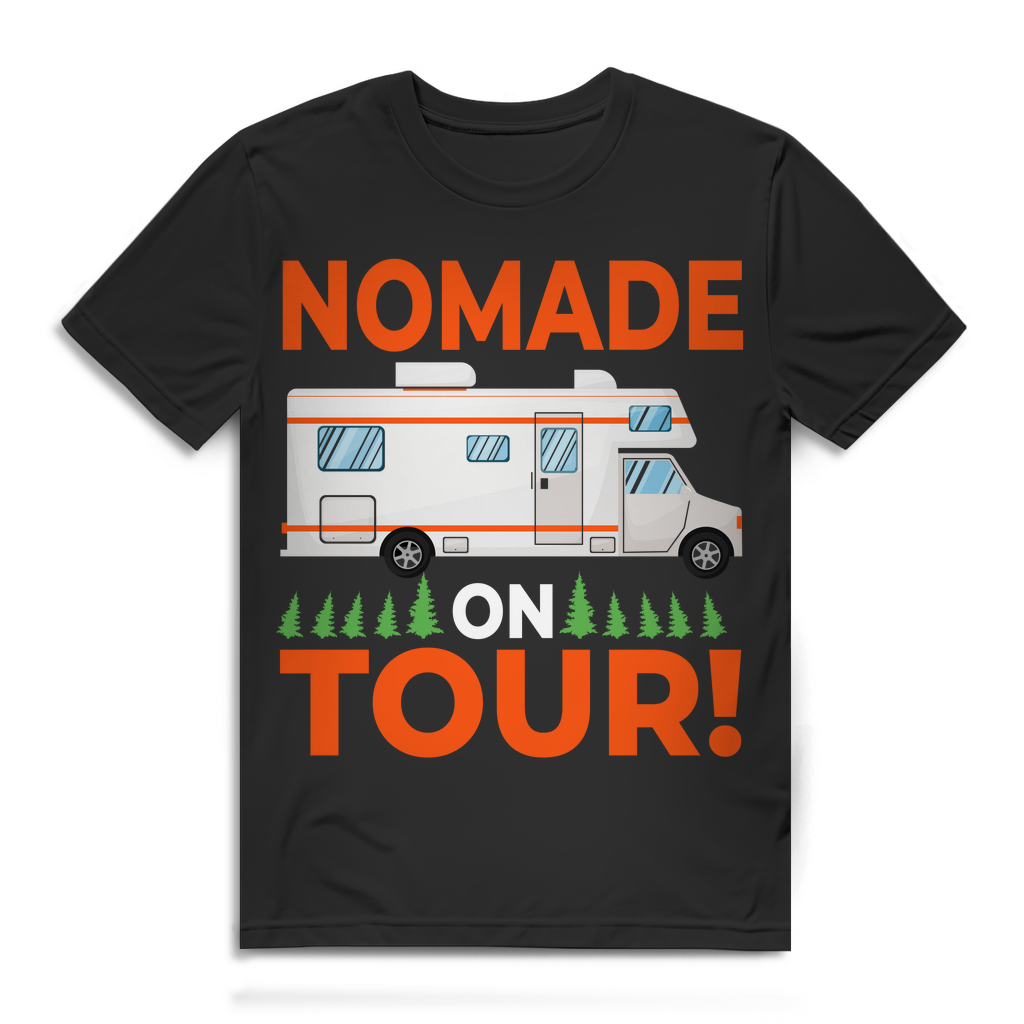 Nomade on Tour Wohnmobil T Shirt Camping Herren Camper Reise Geschenk Urlaub
