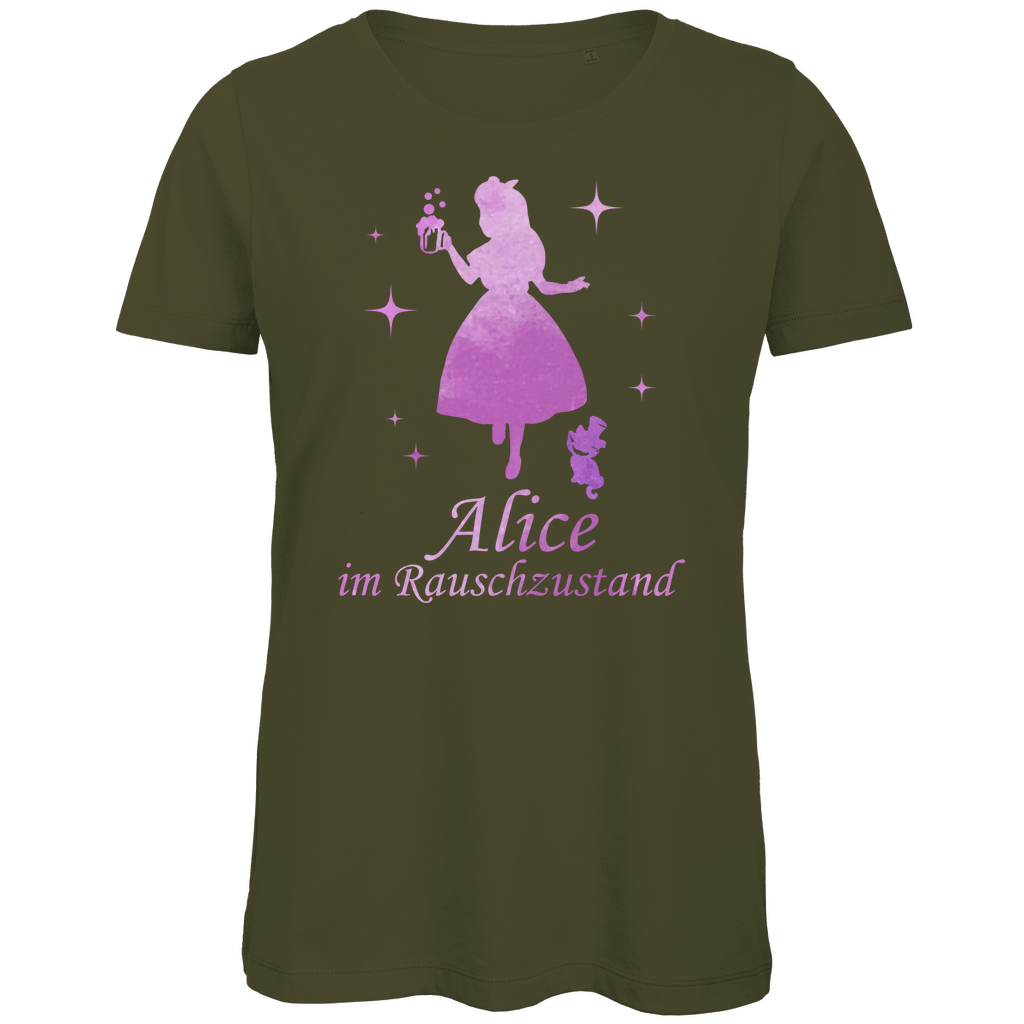 Alice im Rauschzustand - Prinzessin Aquarell - Damen Premium Bio T-Shirt Khaki