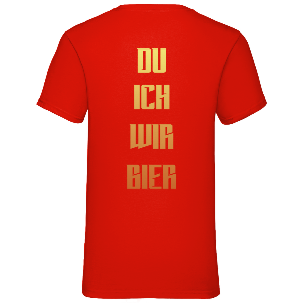 Strammsein Du Ich Wir Bier - Herren V-Neck Shirt