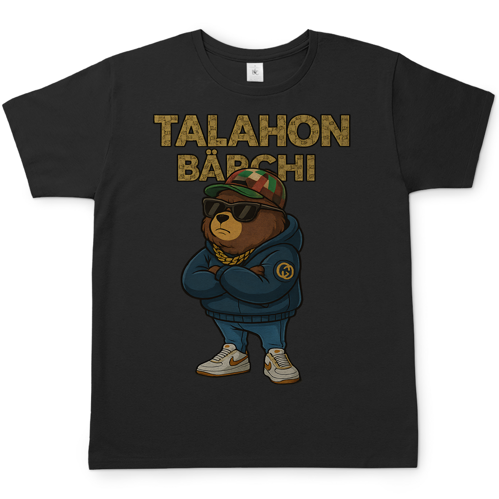 Talahon Bärchi - Glücksbärchi - Herren T-Shirt Black