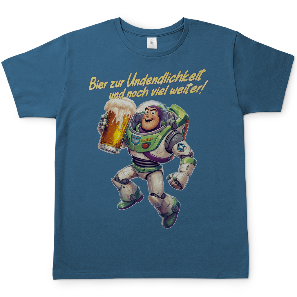 Bier zur Unendlichkeit und noch viel weiter - Buzz Lightyear Toy Story - Herren Shirt Stone Blue