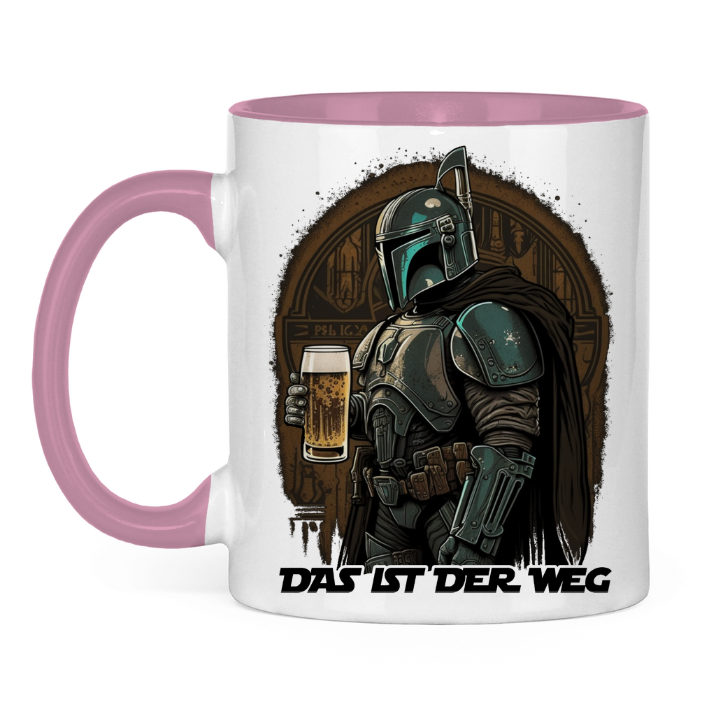 Das ist der Weg Mandalorianer Bier - Tasse zweifarbig Pink