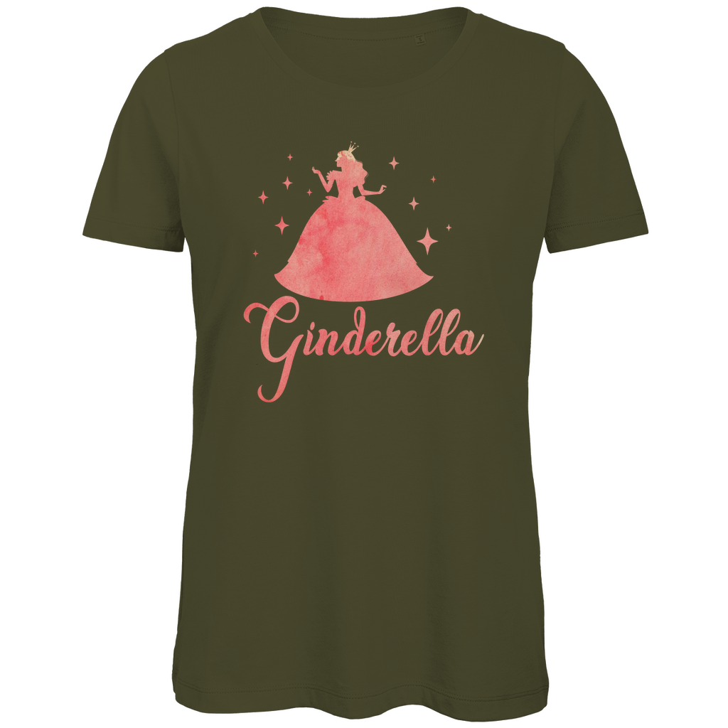 Ginderella - Prinzessin Aquarell - Damen Premium Bio T-Shirt Khaki