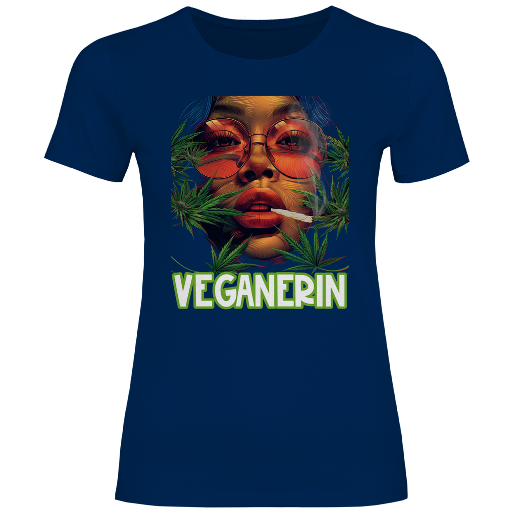 Veganerin - Damenshirt Navy