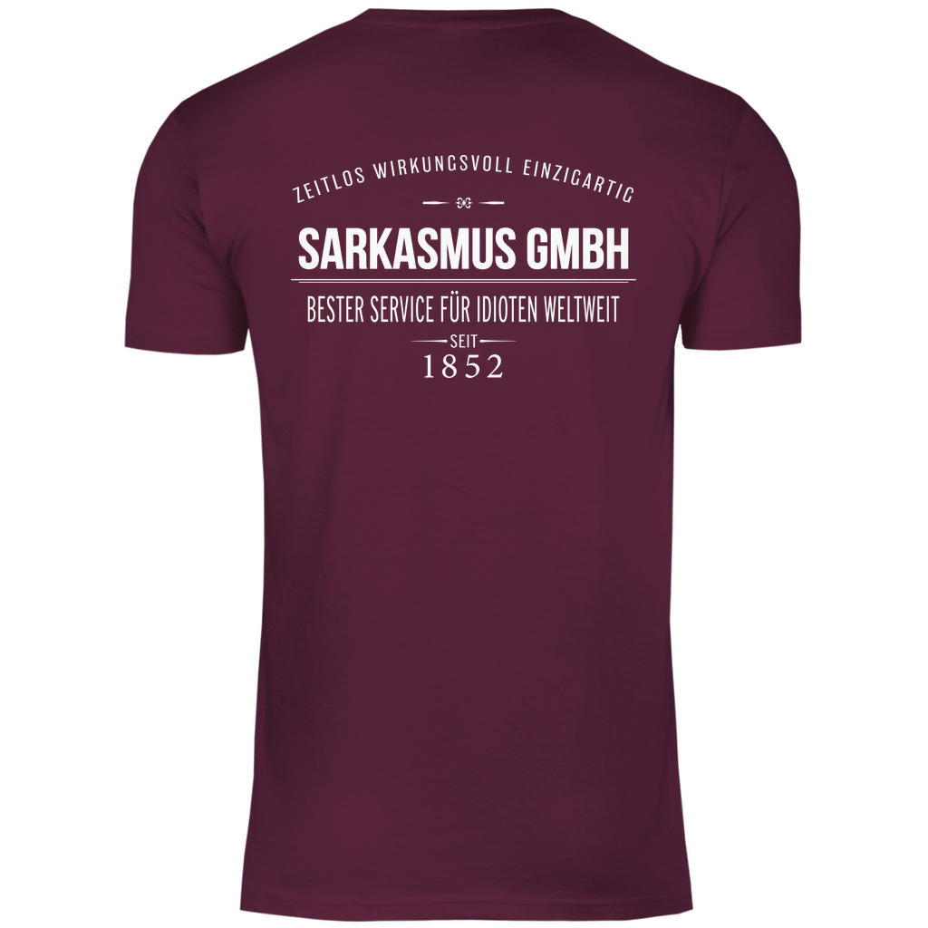 Sarkasmus GmbH bester Service für Idioten weltweit - Herren Shirt Burgundy