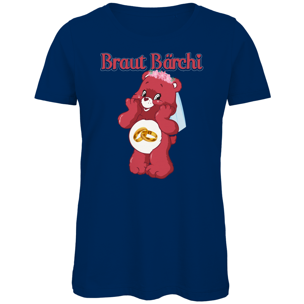 Braut Bärchi - Glücksbärchi - Damen Premium Bio T-Shirt Navy