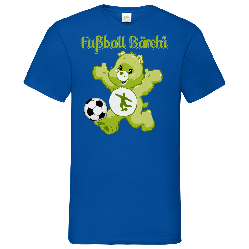 Fußball Bärchi - Glücksbärchi - Herren V-Neck Shirt Royal Blue