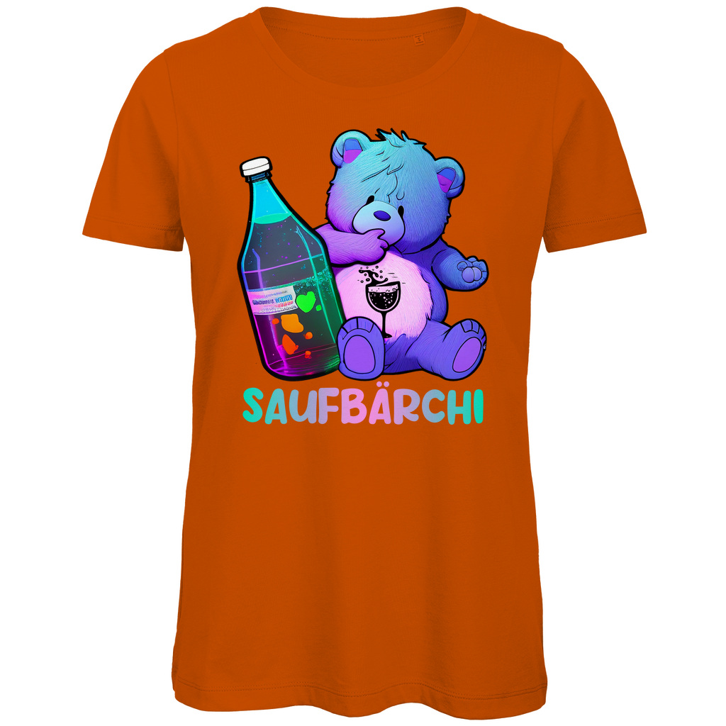 Saufbärchi - Glücksbärchi - Damen Premium Bio T-Shirt Urban Orange