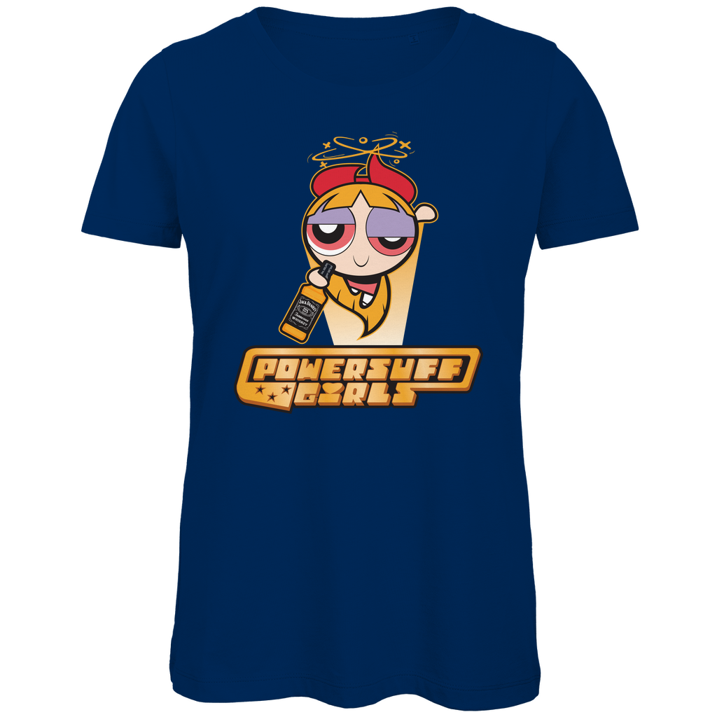 Blossom Powersuff Powerpuff Girls - Damen Premium Bio T-Shirt Navy