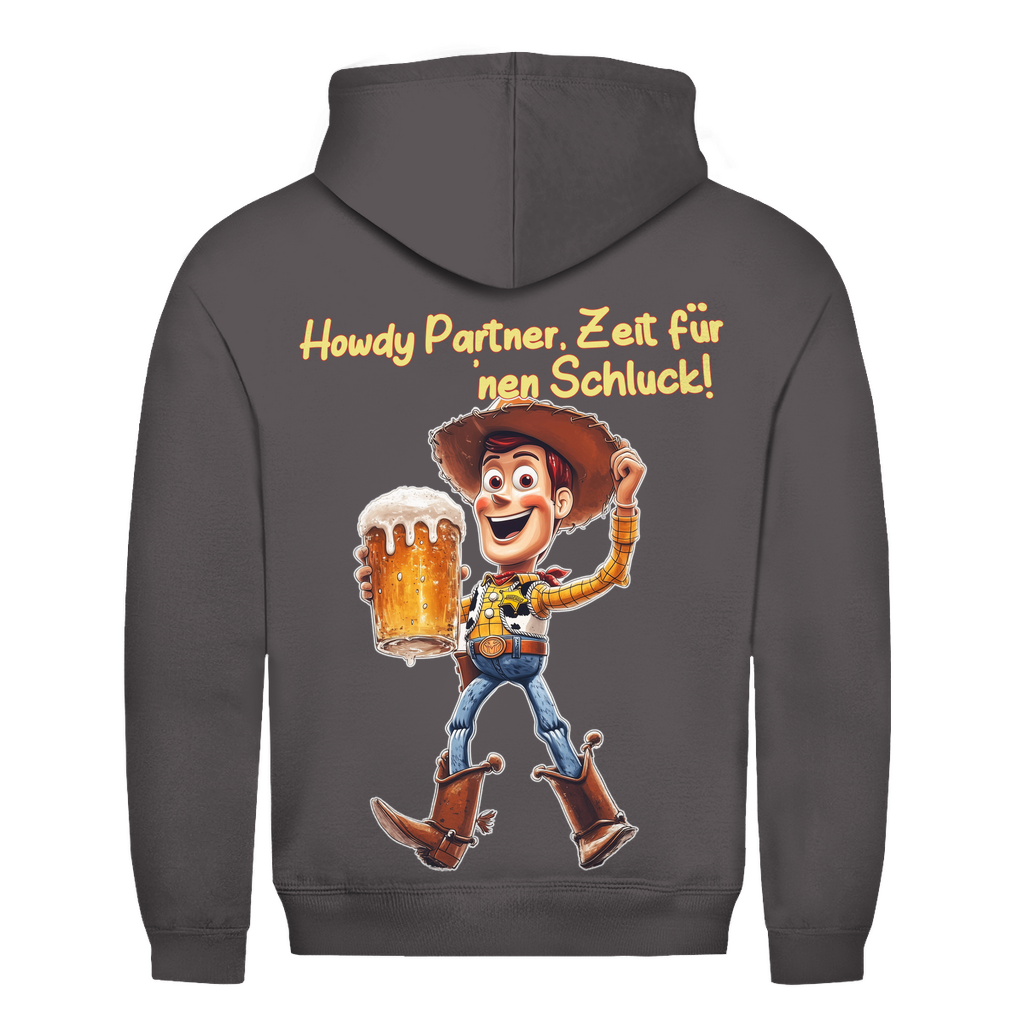 Howdy Partner Zeit für nen Schluck - Woody Toy Story - Herren Hoodie Charcoal (Heather)