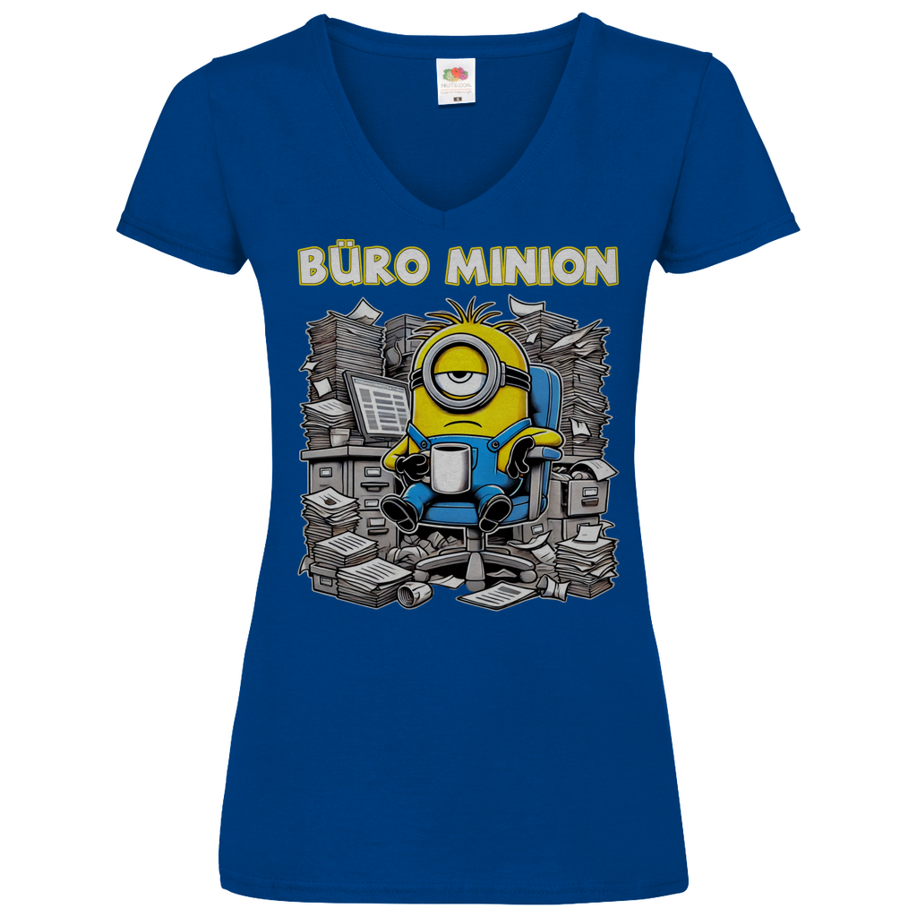 Büro Minion - V-Neck Damenshirt