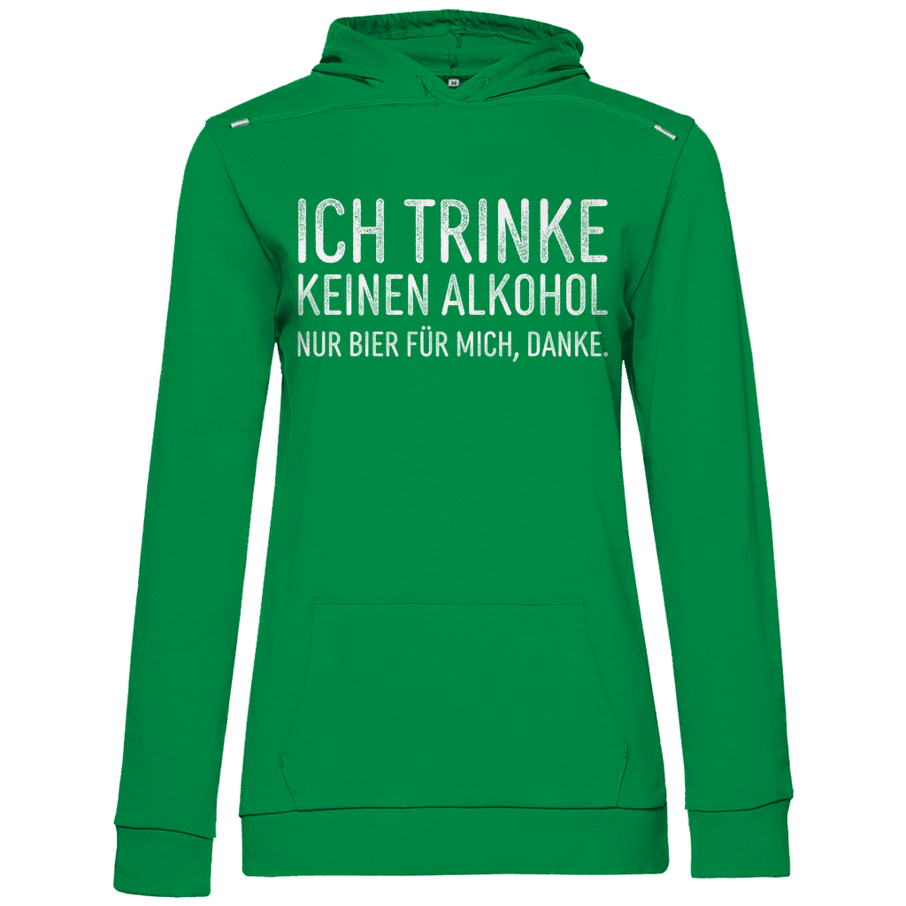 Ich trinke keinen Alkohol nur Bier für mich danke - Damen Hoodie Kelly Green