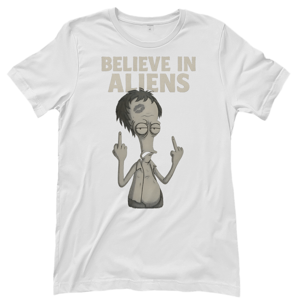 Roger Smith American Dad Believe in Aliens - Damen T-Shirt White