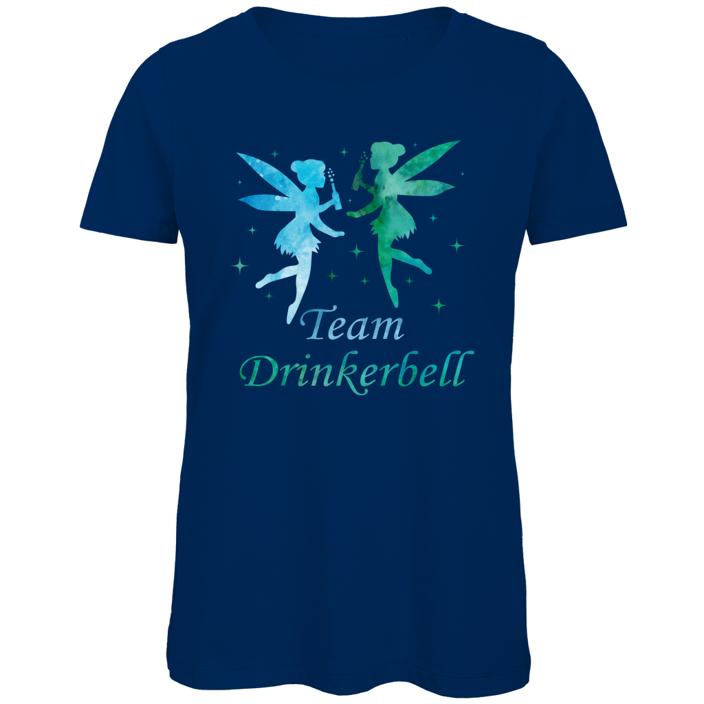 Team Drinkerbell - Prinzessin Aquarell - Damen Premium Bio T-Shirt Navy