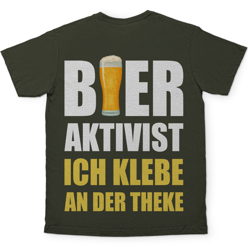 Bier Aktivist Ich klebe an der Theke - Herren Shirt Urban Khaki