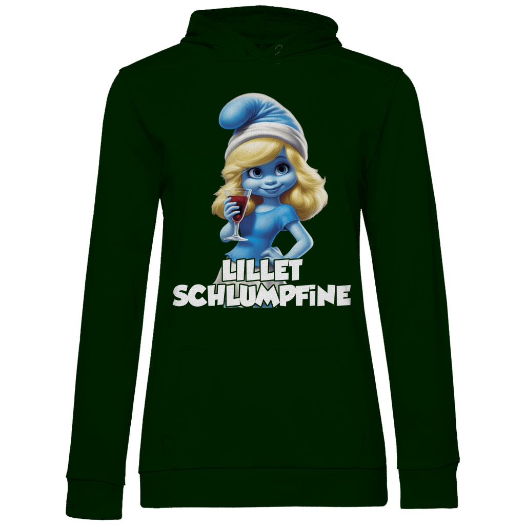 Lillet Schlumpfine Grafik - Damen Hoodie Forest Green