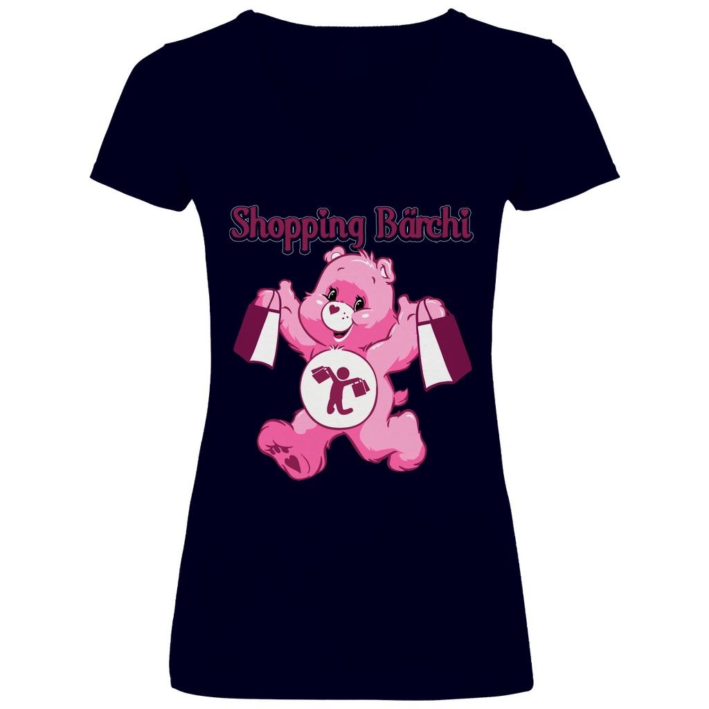 Shopping Bärchi - Glücksbärchi - V-Neck Damenshirt Deep Navy